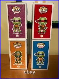 TMNT Lot Of 4 Funko Pop! All 4 Ninja Turtles Vaulted, NOT Mint Michelangelo Raph