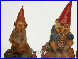 TOM CLARK GNOMES -lot of 7 5 statutes 2 golf animals signed