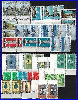 TURKEY 1960s COLLECTION OF 240+ ALL MINT NEVER HINGED MANY SETS IN PAIRS & SINGL