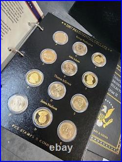 The Complete U. S. Presidential Coin Collection Volume 1 & 2 PCS Stamps & Coins