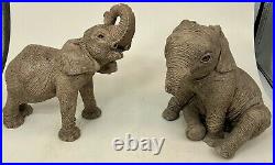The Herd LOT 12 Elephant Figurines + 1 all have minor chips or white spots