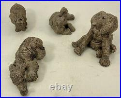 The Herd LOT 12 Elephant Figurines + 1 all have minor chips or white spots