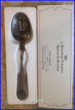 The Official Bicentennial Spoon Collection Franklin Mint Set of All 13 Colonies