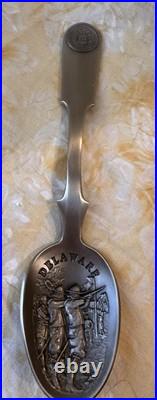 The Official Bicentennial Spoon Collection Franklin Mint Set of All 13 Colonies