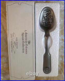The Official Bicentennial Spoon Collection Franklin Mint Set of All 13 Colonies