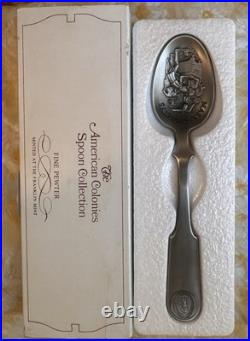The Official Bicentennial Spoon Collection Franklin Mint Set of All 13 Colonies