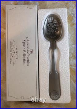 The Official Bicentennial Spoon Collection Franklin Mint Set of All 13 Colonies