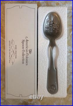 The Official Bicentennial Spoon Collection Franklin Mint Set of All 13 Colonies