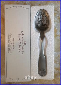The Official Bicentennial Spoon Collection Franklin Mint Set of All 13 Colonies