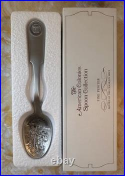 The Official Bicentennial Spoon Collection Franklin Mint Set of All 13 Colonies