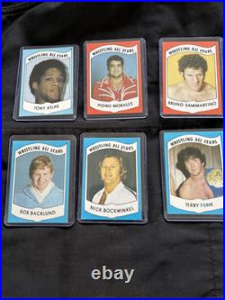 Thirty three wrestling all stars card collection lot, 1982 in plastic keepers Thirty three wrestling all stars card collection lot, 1982 in plastic keepers