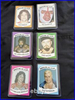 Thirty three wrestling all stars card collection lot, 1982 in plastic keepers Thirty three wrestling all stars card collection lot, 1982 in plastic keepers
