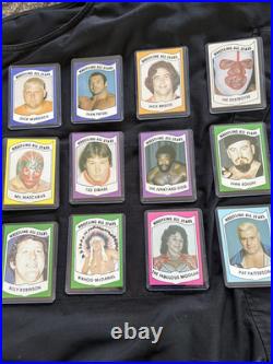Thirty three wrestling all stars card collection lot, 1982 in plastic keepers Thirty three wrestling all stars card collection lot, 1982 in plastic keepers