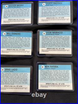 Thirty three wrestling all stars card collection lot, 1982 in plastic keepers