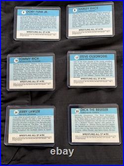 Thirty three wrestling all stars card collection lot, 1982 in plastic keepers