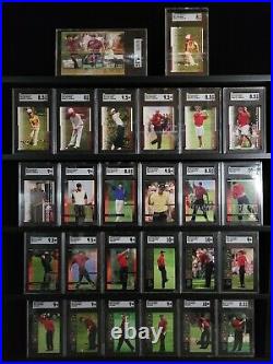Tiger Woods Rookie 26 Cards Graded SGC Set! 2001 Upper Deck Golf Collection