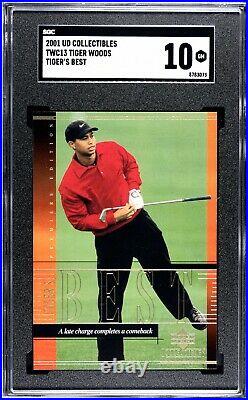 Tiger Woods Rookie 26 Cards Graded SGC Set! 2001 Upper Deck Golf Collection