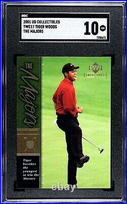 Tiger Woods Rookie 26 Cards Graded SGC Set! 2001 Upper Deck Golf Collection