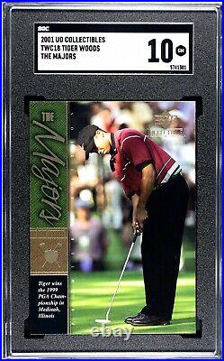 Tiger Woods Rookie 26 Cards Graded SGC Set! 2001 Upper Deck Golf Collection