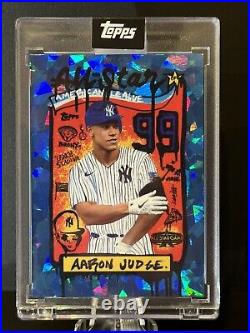 Topps 2022 MLB All-Star Art Collection Aaron Judge Blue Cracked Ice Foil 14/99