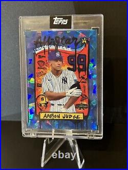 Topps 2022 MLB All-Star Art Collection Aaron Judge Blue Cracked Ice Foil 14/99