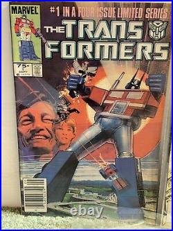 Transformers # 1, 2, 3, 4 All 1984 comic Book Origin 1st App. Lot + #5 Issue