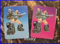 Transformers Action Cards complete set with all cards, stickers. Mint as can be