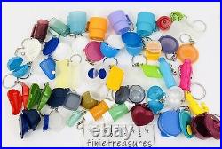 Tupperware keychain lot of 40 all new in sealed bags NO DOUBLES tinietreasures