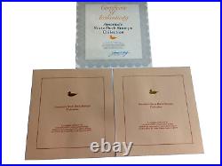 Two 2005 America's State Duck Stamps Collection All minty on place cards