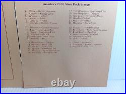 Two 2005 America's State Duck Stamps Collection All minty on place cards