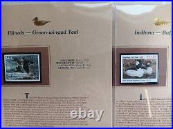 Two 2005 America's State Duck Stamps Collection All minty on place cards