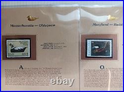 Two 2005 America's State Duck Stamps Collection All minty on place cards