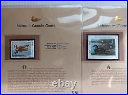 Two 2005 America's State Duck Stamps Collection All minty on place cards