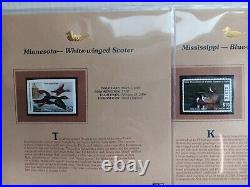 Two 2005 America's State Duck Stamps Collection All minty on place cards