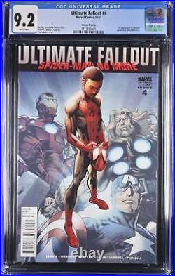 Ultimate Fallout #4c Marvel 2nd Print NM- CGC Graded Key 1st App Miles Morales