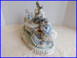 Ultra Large MV Irish Dresden Figurine Porcelain Lace Musical Quartette 14 Mint