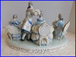 Ultra Large MV Irish Dresden Figurine Porcelain Lace Musical Quartette 14 Mint