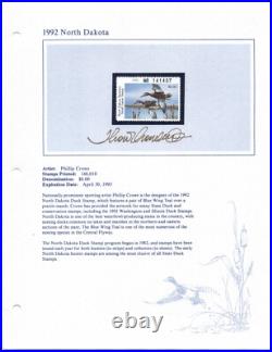 Us 1990-1992 State Duck Hunting Stamps Collection Of 10 All Autographed