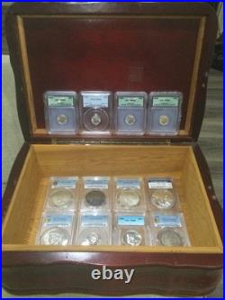 Valuable ALL Silver Old 1885 to 2012W Graded Coin Collection-MS66/Morgan & Peace
