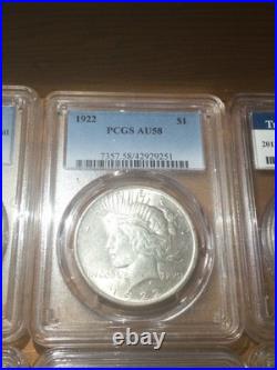 Valuable ALL Silver Old 1885 to 2012W Graded Coin Collection-MS66/Morgan & Peace