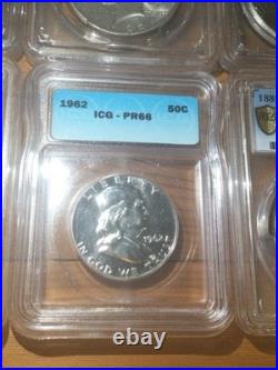 Valuable ALL Silver Old 1885 to 2012W Graded Coin Collection-MS66/Morgan & Peace