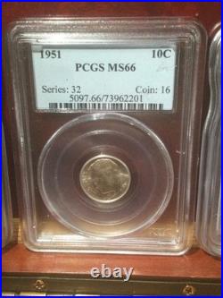 Valuable ALL Silver Old 1885 to 2012W Graded Coin Collection-MS66/Morgan & Peace