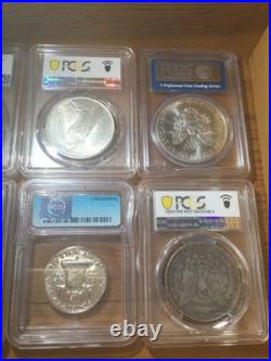 Valuable ALL Silver Old 1885 to 2012W Graded Coin Collection-MS66/Morgan & Peace