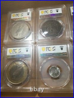 Valuable ALL Silver Old 1885 to 2012W Graded Coin Collection-MS66/Morgan & Peace