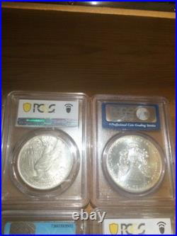 Valuable ALL Silver Old 1885 to 2012W Graded Coin Collection-MS66/Morgan & Peace