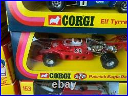 Vintage 1970's Corgi Toys F1 Collection All Mint and Boxed x 14