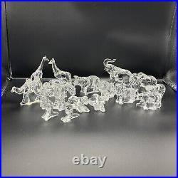 Vintage 1977 Franklin Mint Crystal Animals Of The Ark Complete Set 16 Pieces