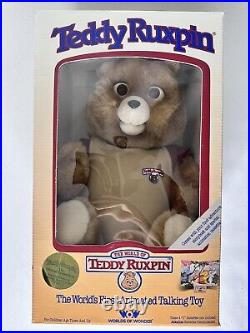 Vintage 1985 Teddy Ruxpin Talking Bear Mint Condition Original Box Collectible