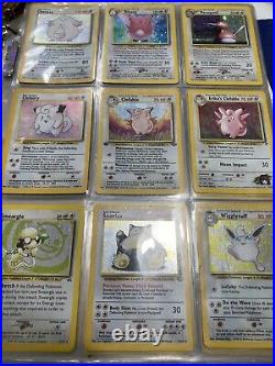 Vintage 1995-2000+ Pokemon Card Lot 90 Holo + All original Complete Base Set