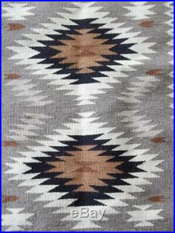 Vintage All Natural Navajo Indian Rug Crystal Trading Post Area Mint Cond